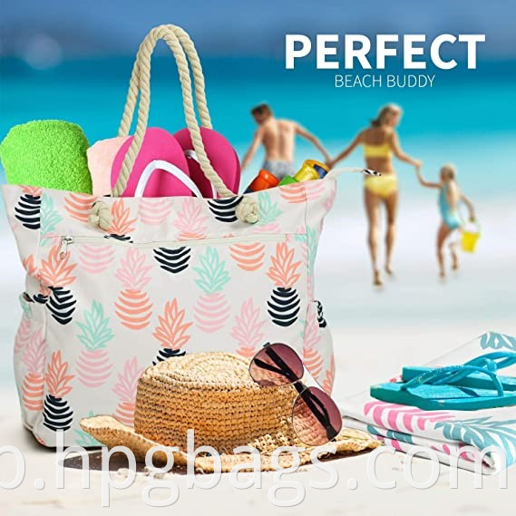 Beach Print Tote Bag